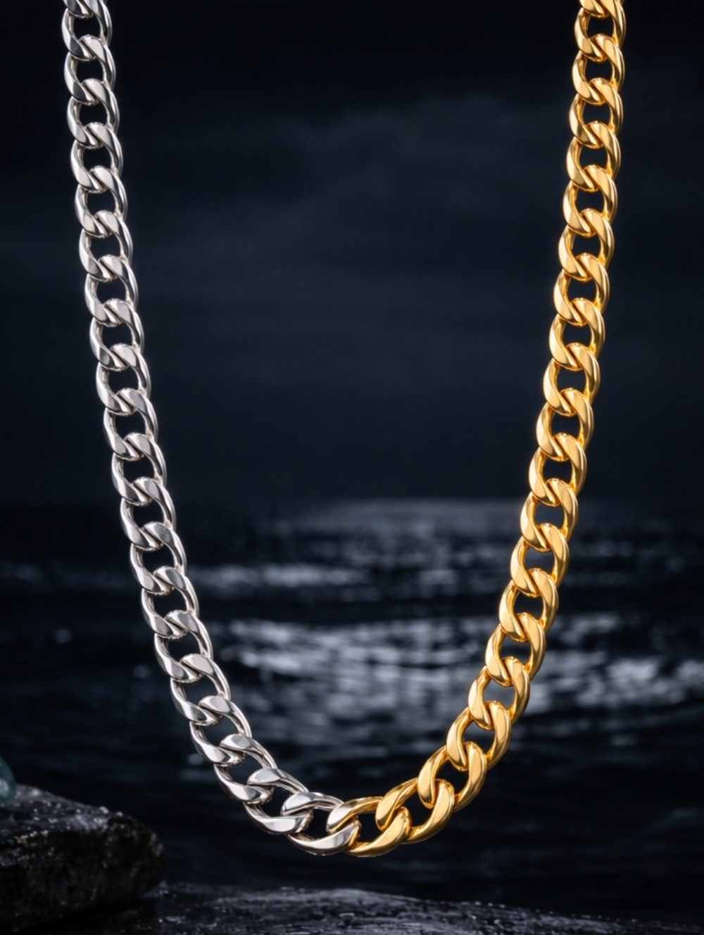 18K Gold Silver Cuban Link Chunky Choker Mob Wife Y2K Streetwear Unisex Necklace - Picture 5 of 12